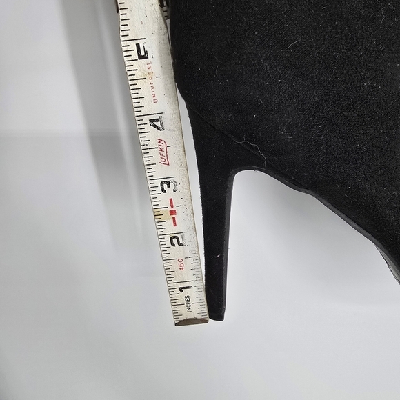 Rogue Shoes Women 10 True Love Open Toe Knee High Boots Black - Picture 3 of 5